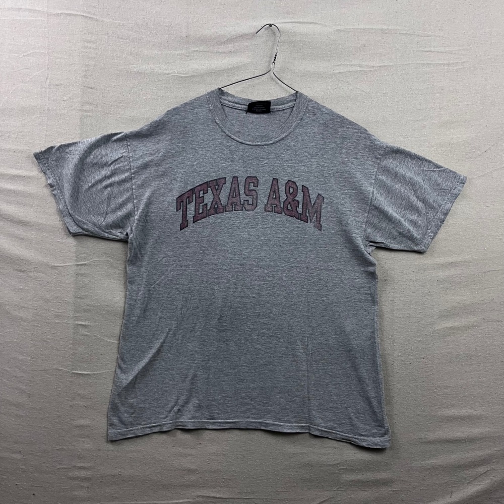 Steve & Barrys Texas A&M‎ T-Shirt Mens Large Gray Distressed Graphic Tee